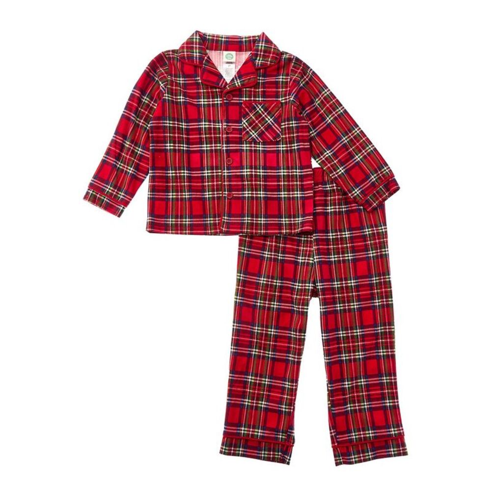 Little Me Plaid Coat Pajama